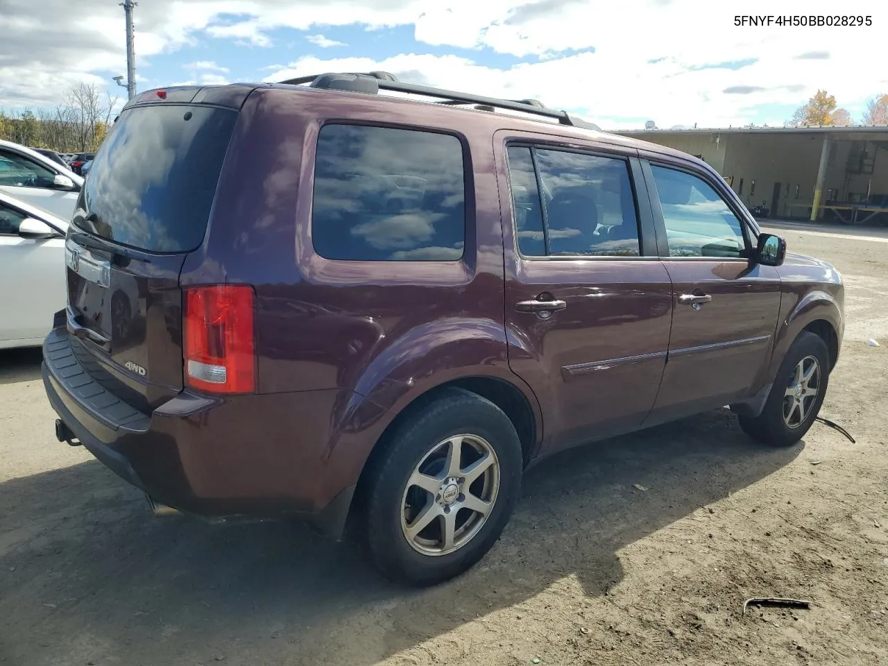 2011 Honda Pilot Exl VIN: 5FNYF4H50BB028295 Lot: 76589104