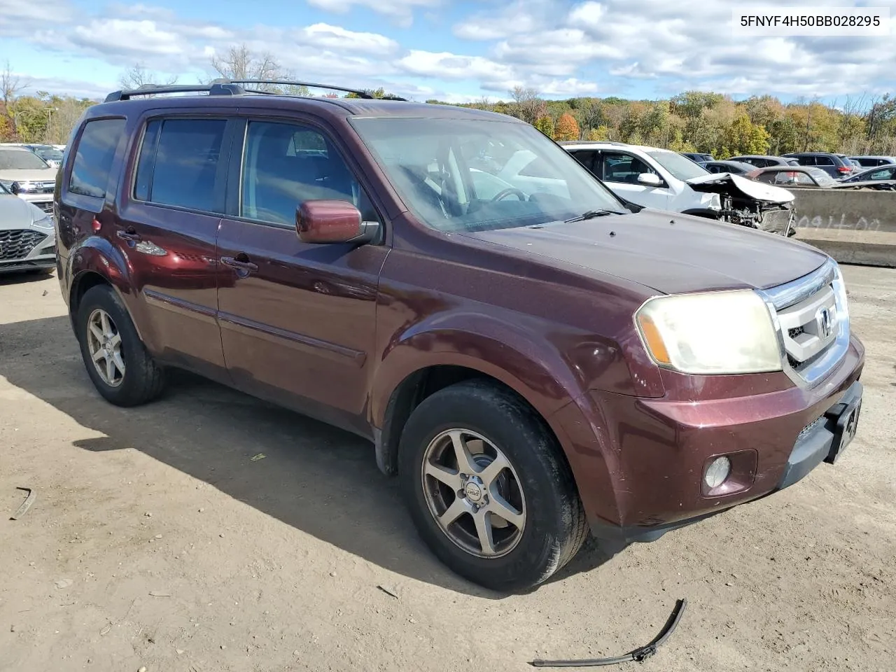 2011 Honda Pilot Exl VIN: 5FNYF4H50BB028295 Lot: 76589104