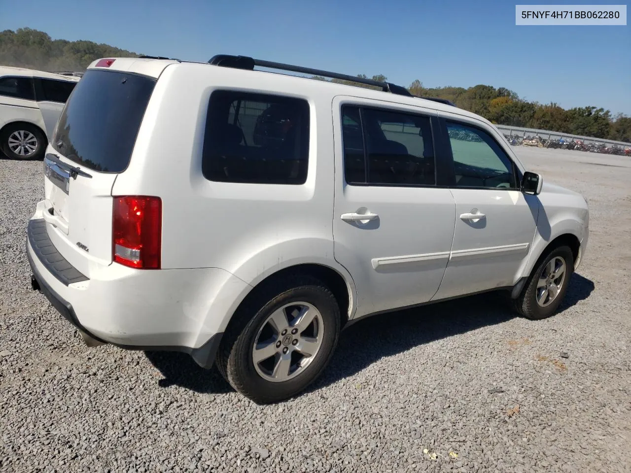 2011 Honda Pilot Exln VIN: 5FNYF4H71BB062280 Lot: 76687164