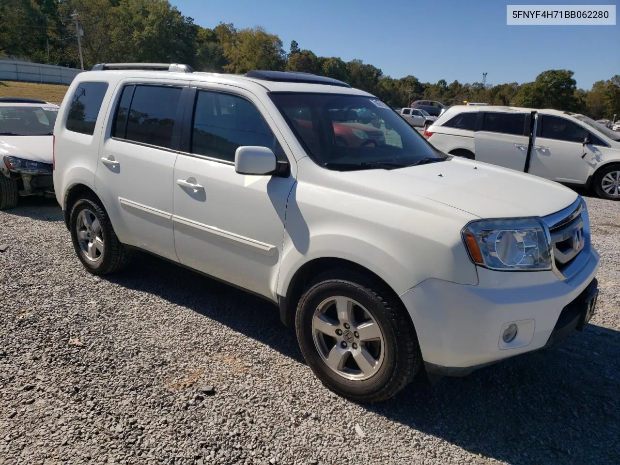 2011 Honda Pilot Exln VIN: 5FNYF4H71BB062280 Lot: 76687164