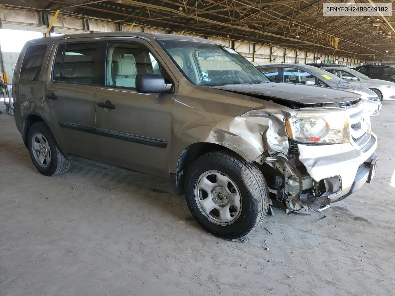 2011 Honda Pilot Lx VIN: 5FNYF3H24BB049182 Lot: 76770754