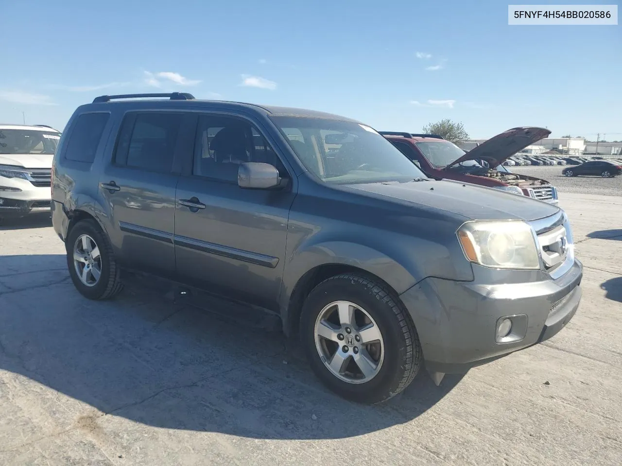 2011 Honda Pilot Exl VIN: 5FNYF4H54BB020586 Lot: 76777884