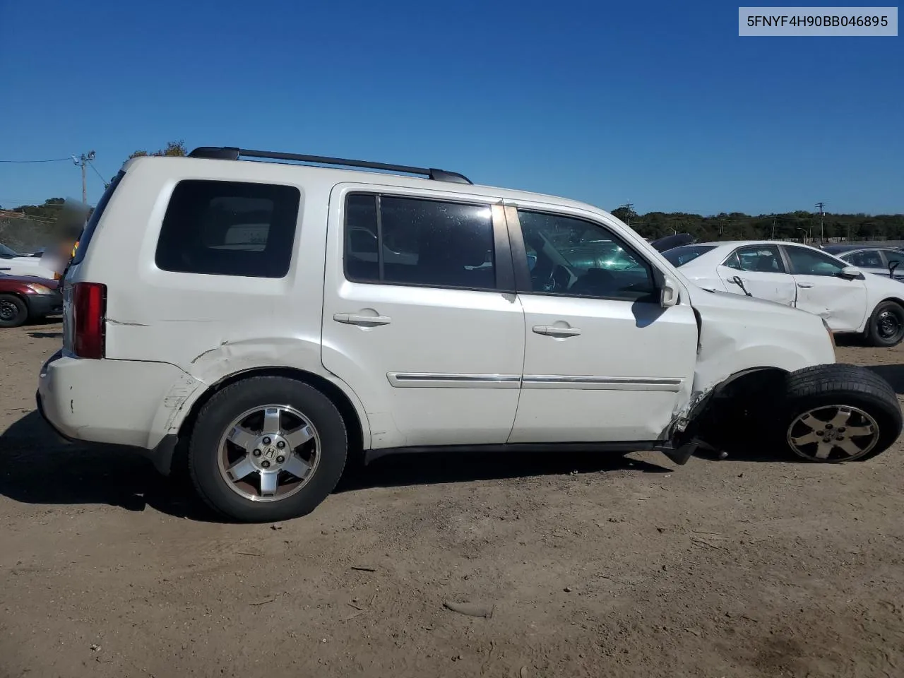 2011 Honda Pilot Touring VIN: 5FNYF4H90BB046895 Lot: 76799254