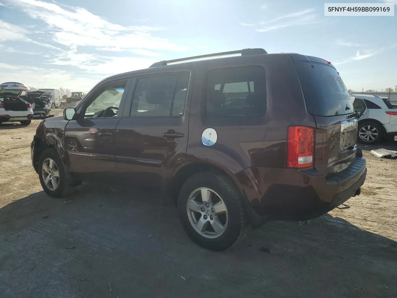 2011 Honda Pilot Exl VIN: 5FNYF4H59BB099169 Lot: 76826704