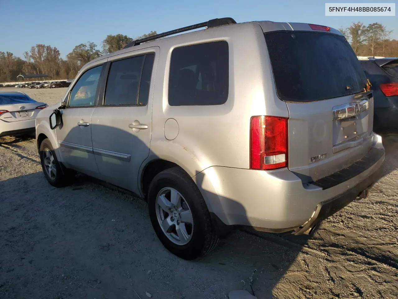 2011 Honda Pilot Ex VIN: 5FNYF4H48BB085674 Lot: 76838594