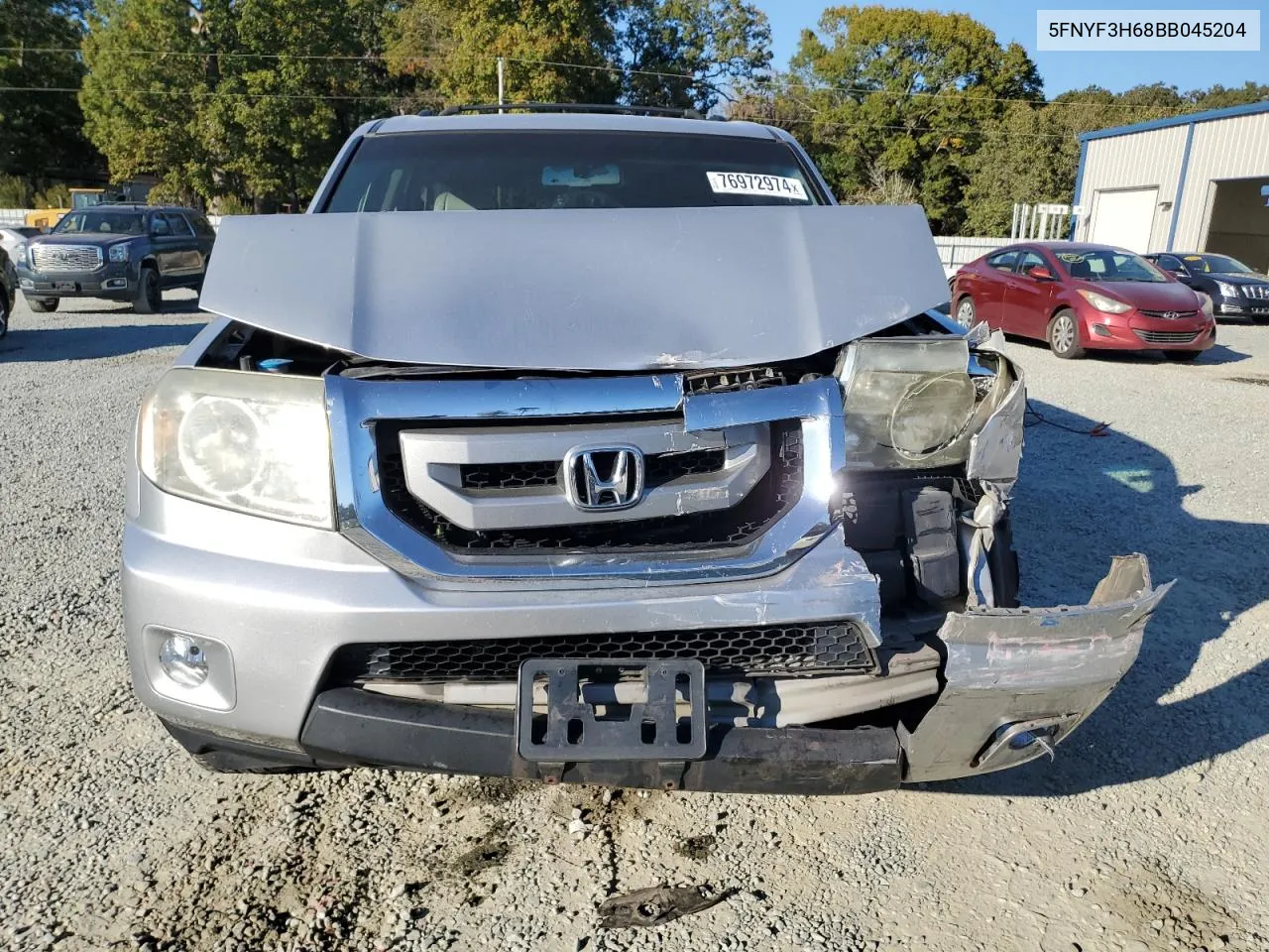 2011 Honda Pilot Exl VIN: 5FNYF3H68BB045204 Lot: 76972974