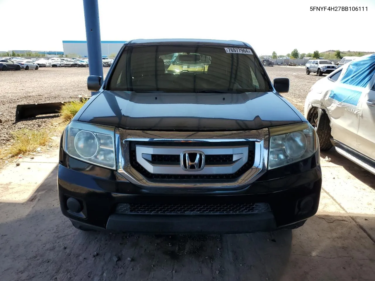 2011 Honda Pilot Lx VIN: 5FNYF4H27BB106111 Lot: 76977964