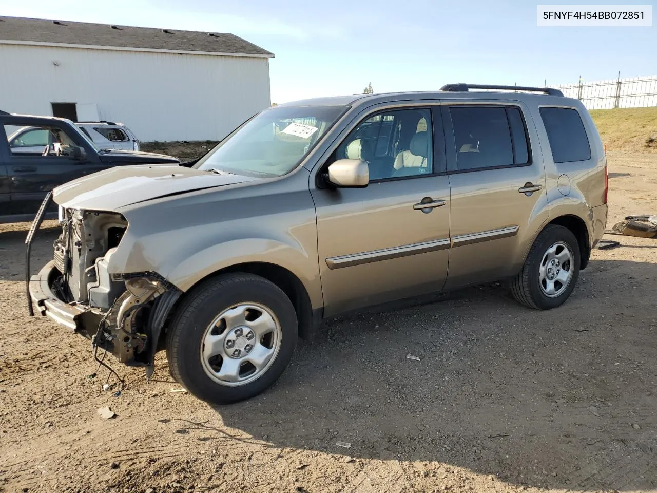 2011 Honda Pilot Exl VIN: 5FNYF4H54BB072851 Lot: 77007914