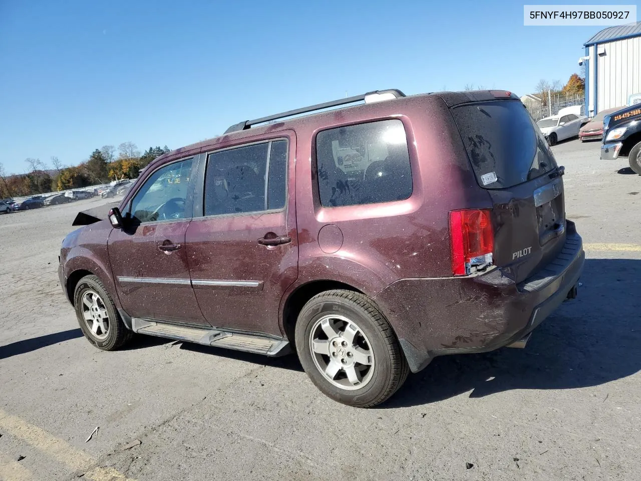 2011 Honda Pilot Touring VIN: 5FNYF4H97BB050927 Lot: 77453684