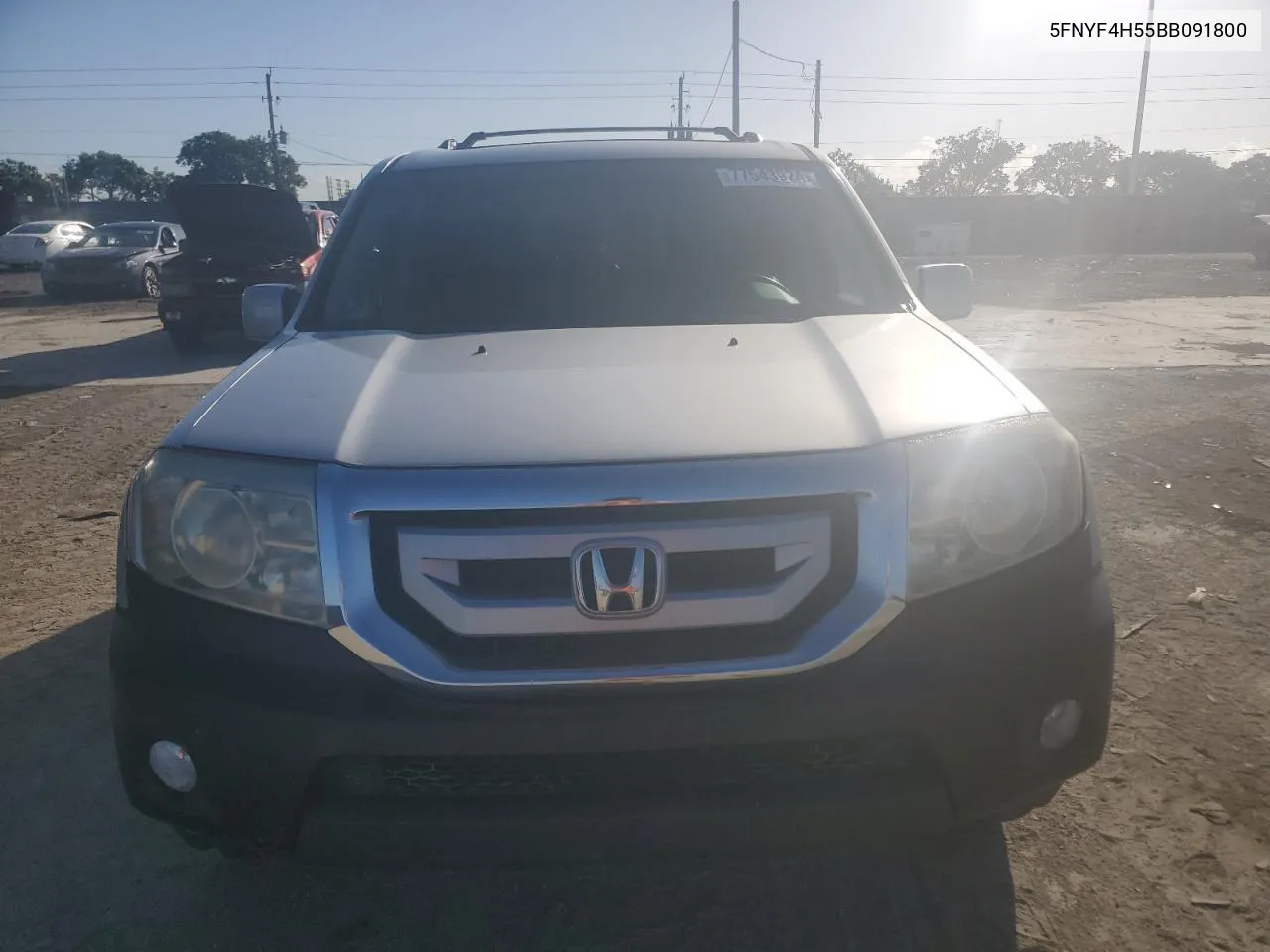 2011 Honda Pilot Exl VIN: 5FNYF4H55BB091800 Lot: 77543924