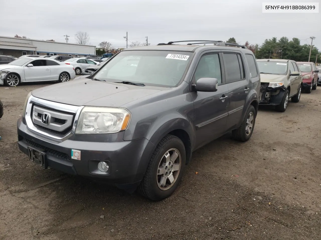 2011 Honda Pilot Touring VIN: 5FNYF4H91BB086399 Lot: 77614334