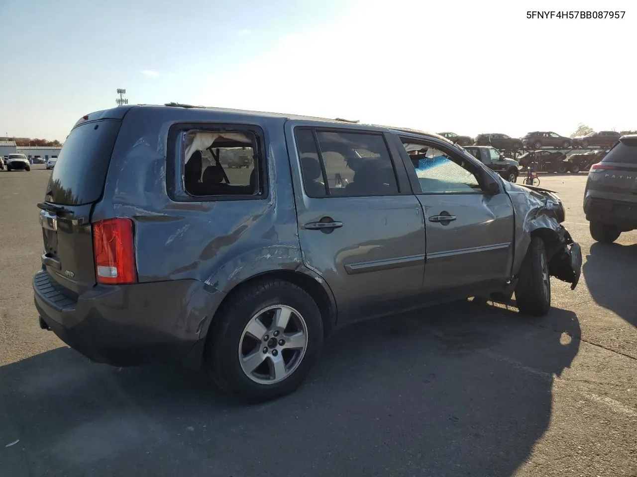 2011 Honda Pilot Exl VIN: 5FNYF4H57BB087957 Lot: 77659504