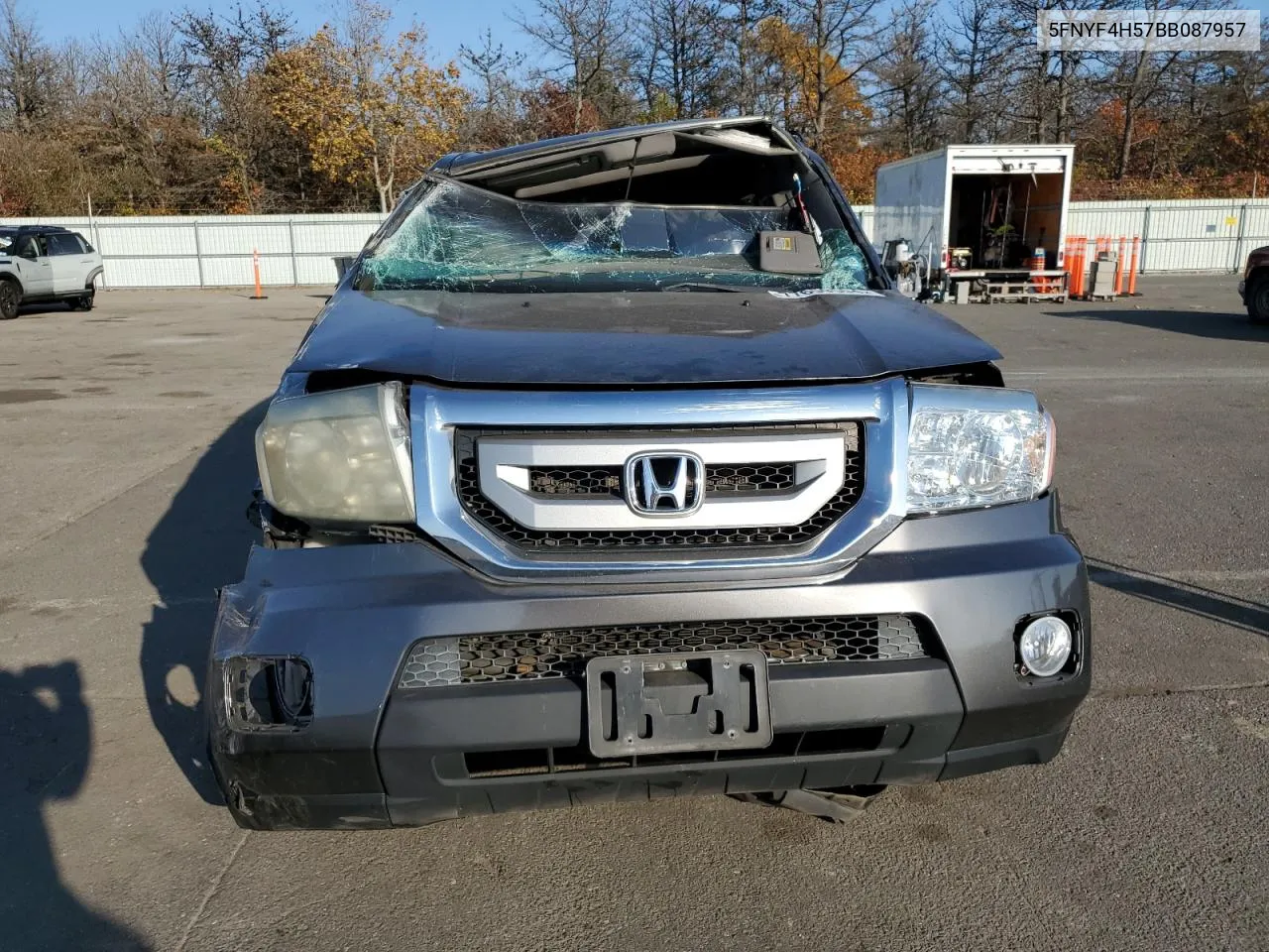 2011 Honda Pilot Exl VIN: 5FNYF4H57BB087957 Lot: 77659504