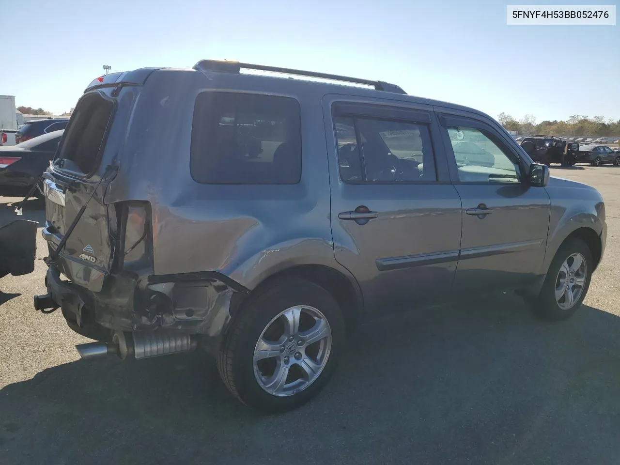 2011 Honda Pilot Exl VIN: 5FNYF4H53BB052476 Lot: 77893894