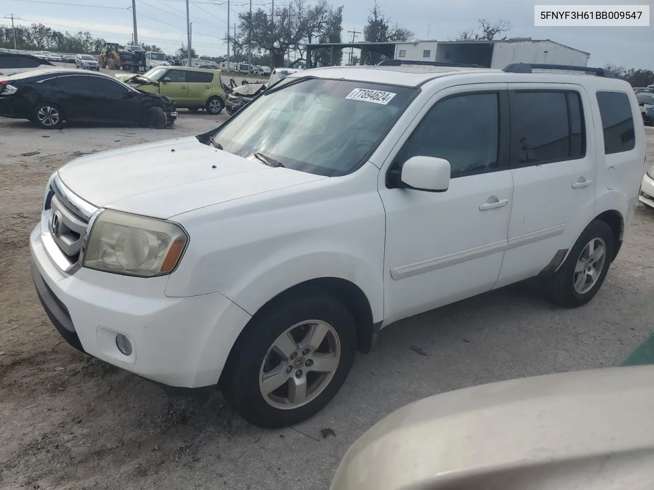 2011 Honda Pilot Exl VIN: 5FNYF3H61BB009547 Lot: 77894624