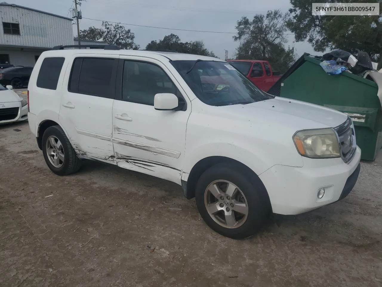 2011 Honda Pilot Exl VIN: 5FNYF3H61BB009547 Lot: 77894624