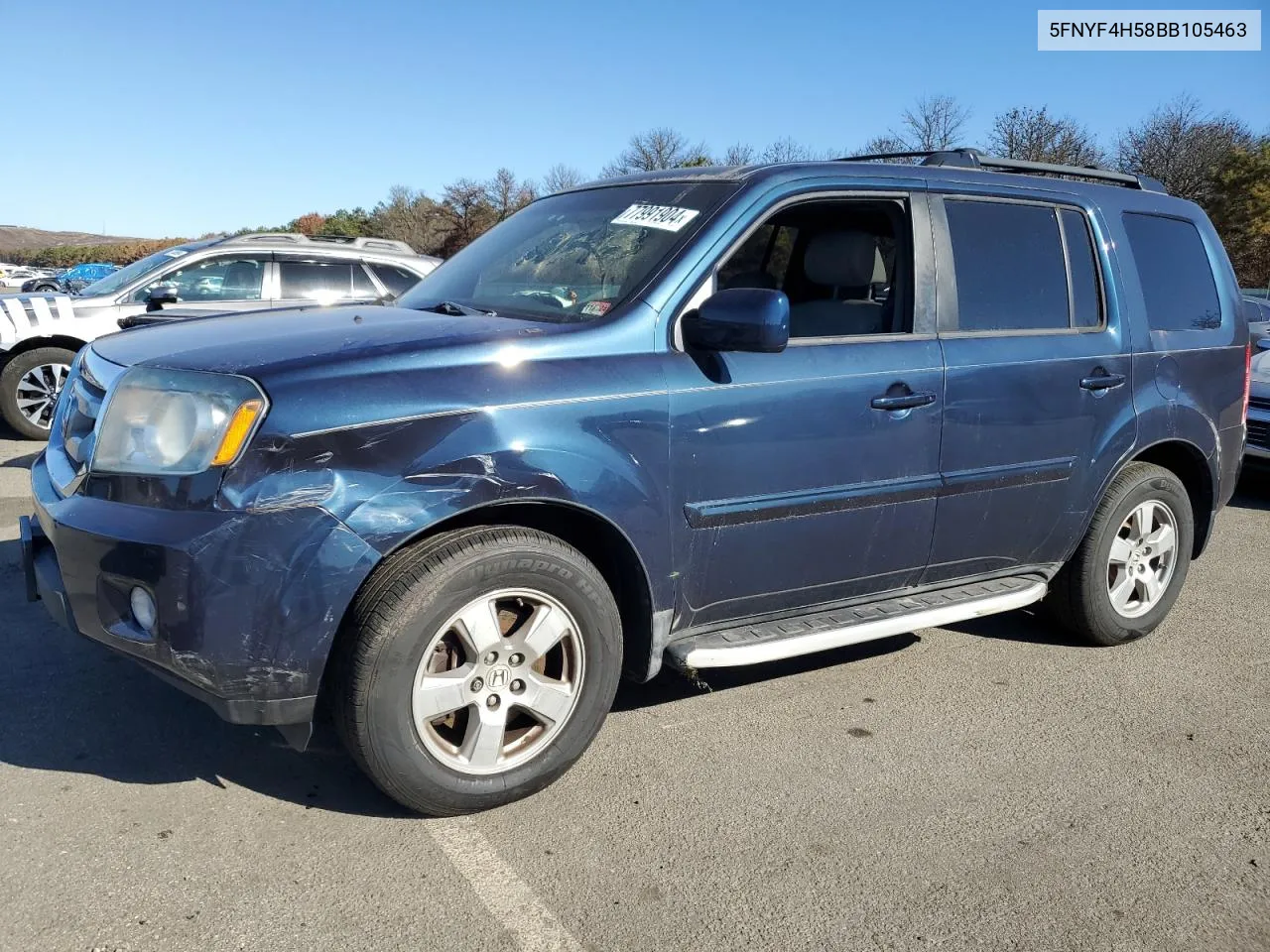 2011 Honda Pilot Exl VIN: 5FNYF4H58BB105463 Lot: 77991904