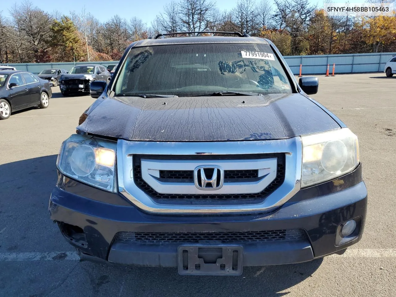 2011 Honda Pilot Exl VIN: 5FNYF4H58BB105463 Lot: 77991904