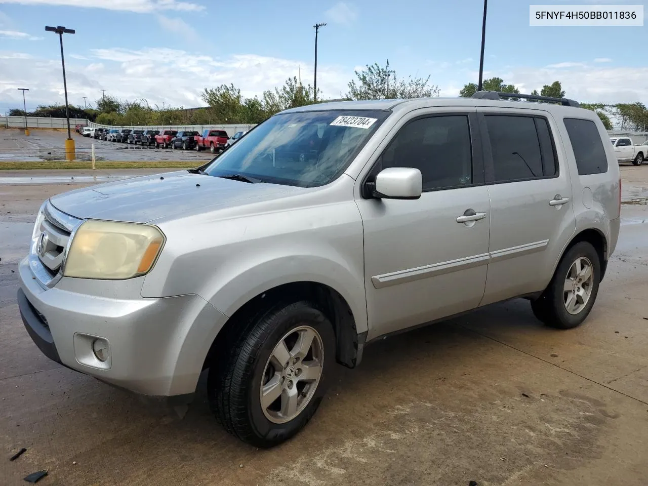 2011 Honda Pilot Exl VIN: 5FNYF4H50BB011836 Lot: 78423704