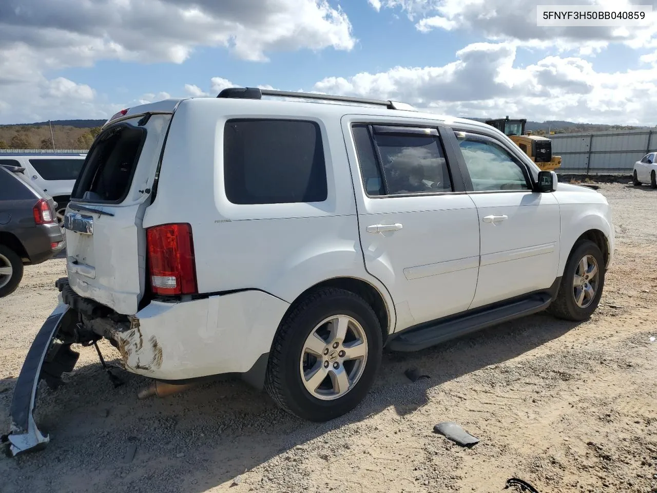 2011 Honda Pilot Exl VIN: 5FNYF3H50BB040859 Lot: 78544584