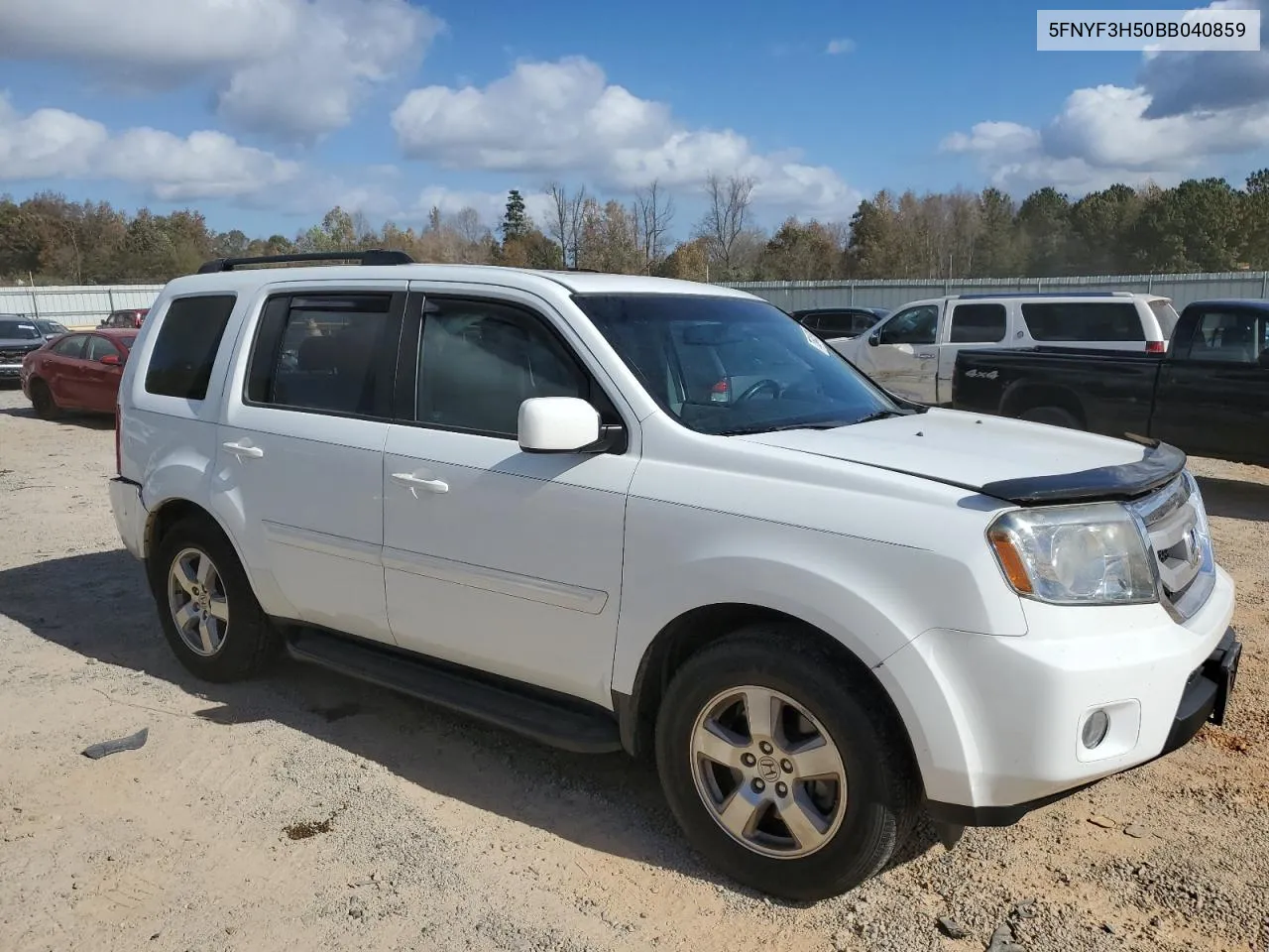 2011 Honda Pilot Exl VIN: 5FNYF3H50BB040859 Lot: 78544584