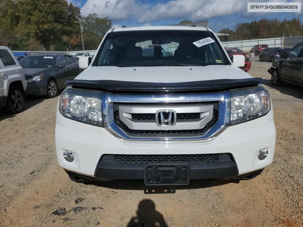 2011 Honda Pilot Exl VIN: 5FNYF3H50BB040859 Lot: 78544584