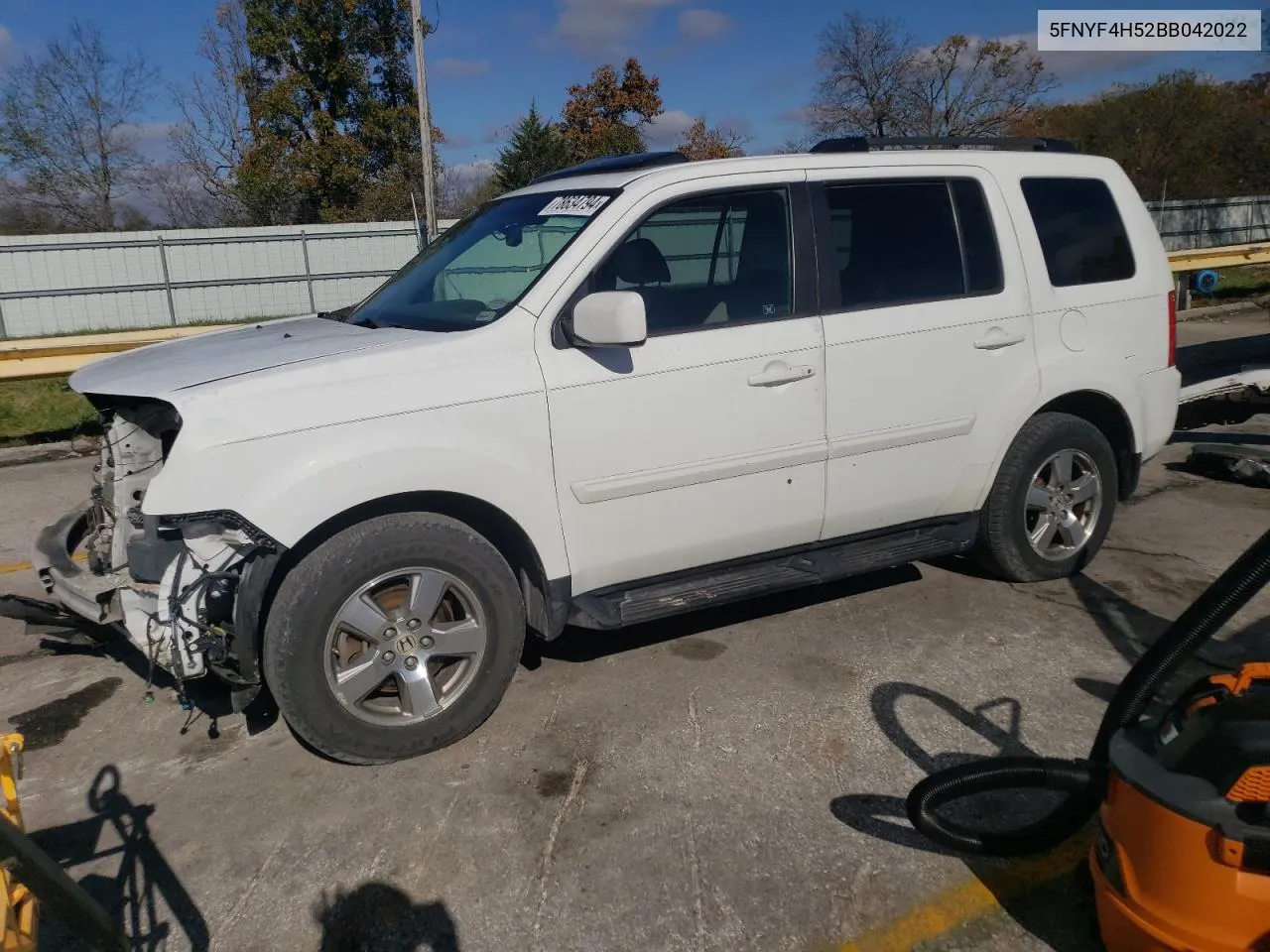 2011 Honda Pilot Exl VIN: 5FNYF4H52BB042022 Lot: 78634794