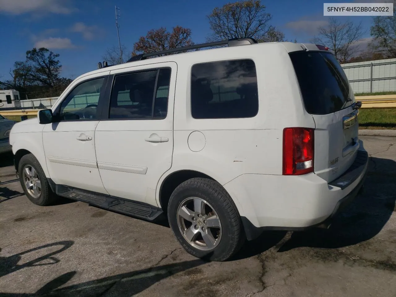 2011 Honda Pilot Exl VIN: 5FNYF4H52BB042022 Lot: 78634794