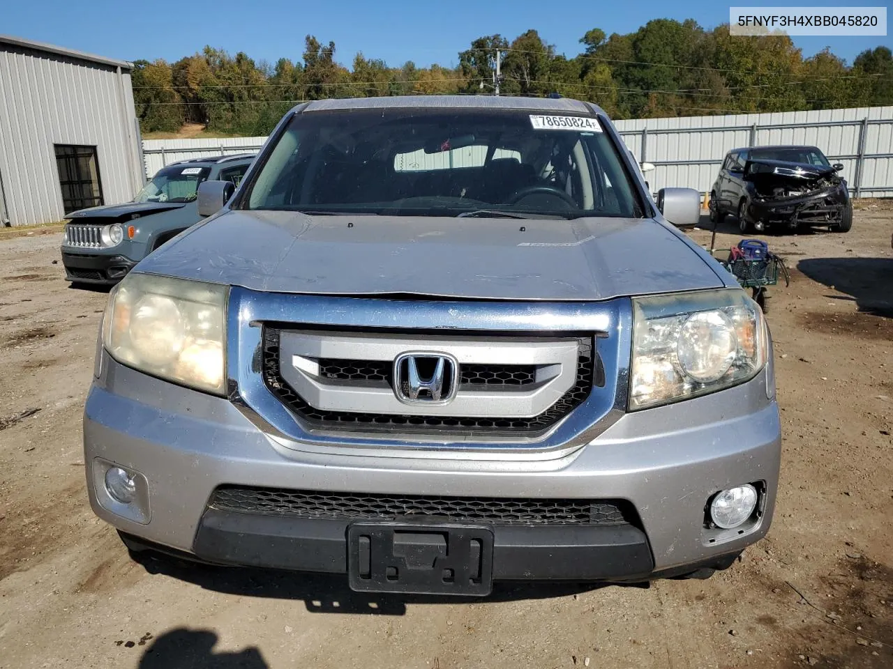 2011 Honda Pilot Ex VIN: 5FNYF3H4XBB045820 Lot: 78650824