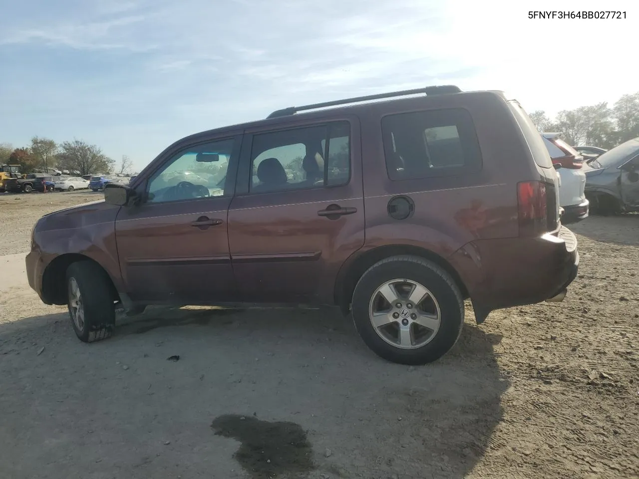 2011 Honda Pilot Exl VIN: 5FNYF3H64BB027721 Lot: 78653194