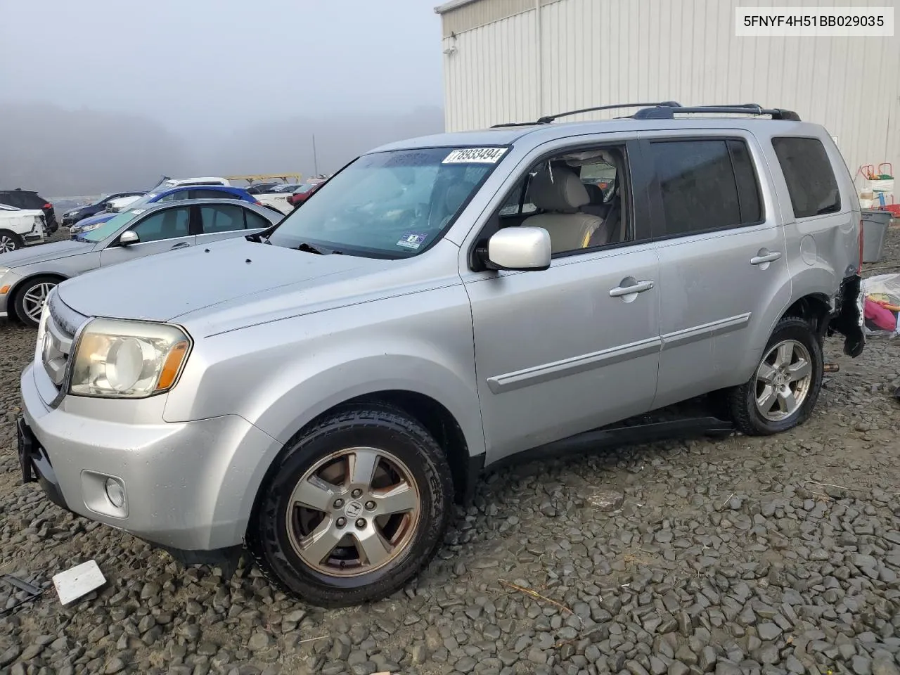 2011 Honda Pilot Exl VIN: 5FNYF4H51BB029035 Lot: 78933494