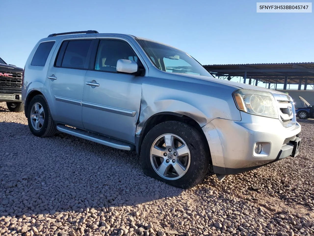 2011 Honda Pilot Exl VIN: 5FNYF3H53BB045747 Lot: 79532354