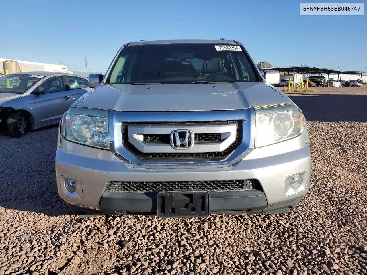 2011 Honda Pilot Exl VIN: 5FNYF3H53BB045747 Lot: 79532354