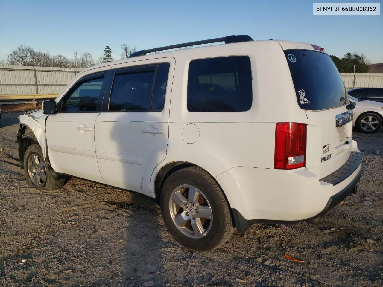 2011 Honda Pilot Exl VIN: 5FNYF3H66BB008362 Lot: 79540053