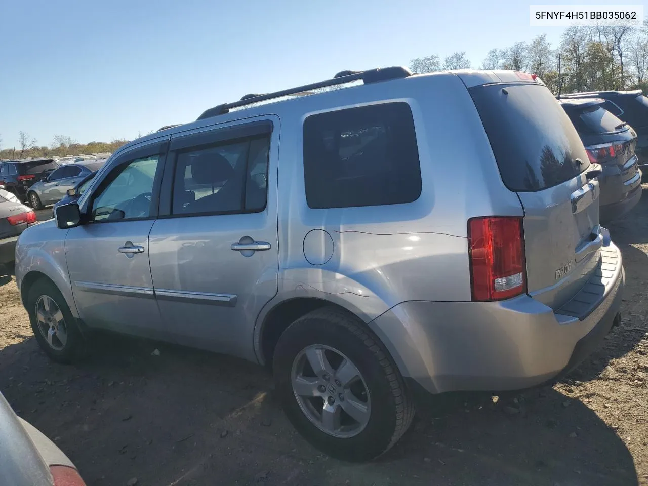 2011 Honda Pilot Exl VIN: 5FNYF4H51BB035062 Lot: 79830464