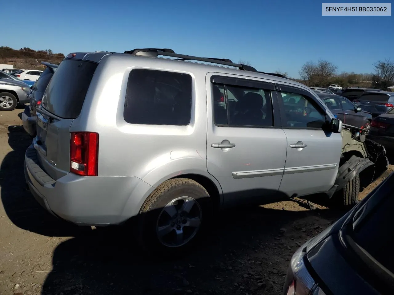 2011 Honda Pilot Exl VIN: 5FNYF4H51BB035062 Lot: 79830464