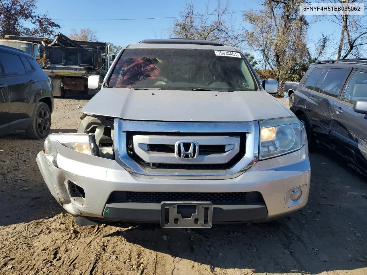 2011 Honda Pilot Exl VIN: 5FNYF4H51BB035062 Lot: 79830464