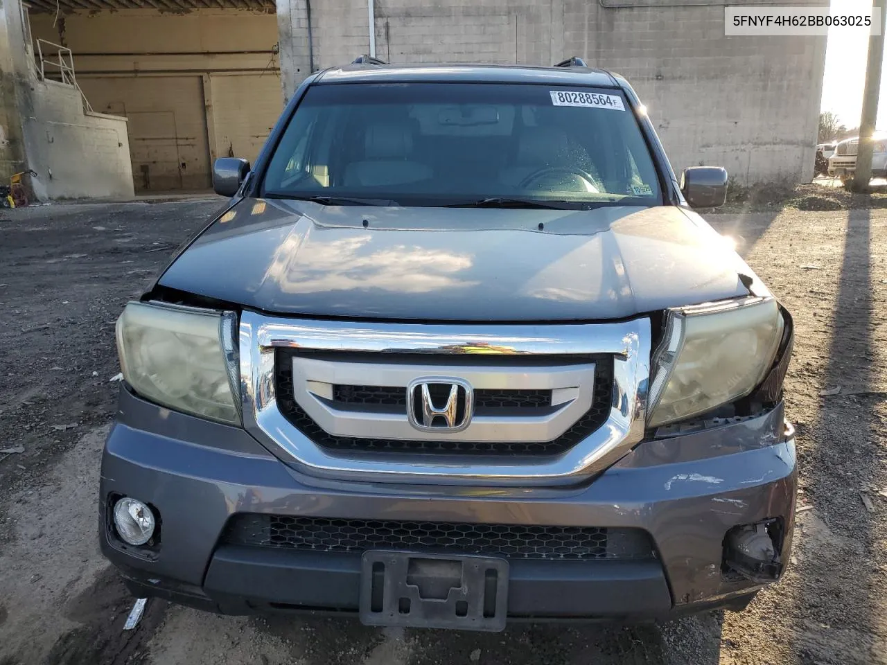 2011 Honda Pilot Exl VIN: 5FNYF4H62BB063025 Lot: 80288564