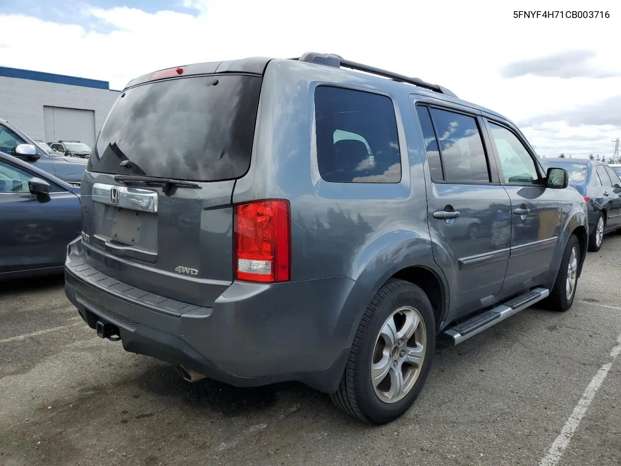 2012 Honda Pilot Exln VIN: 5FNYF4H71CB003716 Lot: 51236924