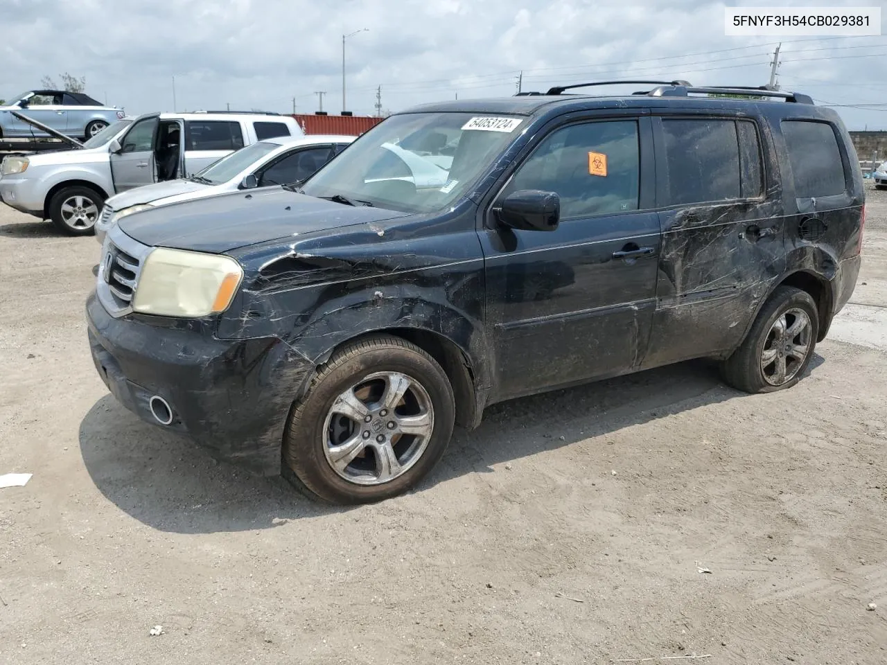 2012 Honda Pilot Exl VIN: 5FNYF3H54CB029381 Lot: 54053124