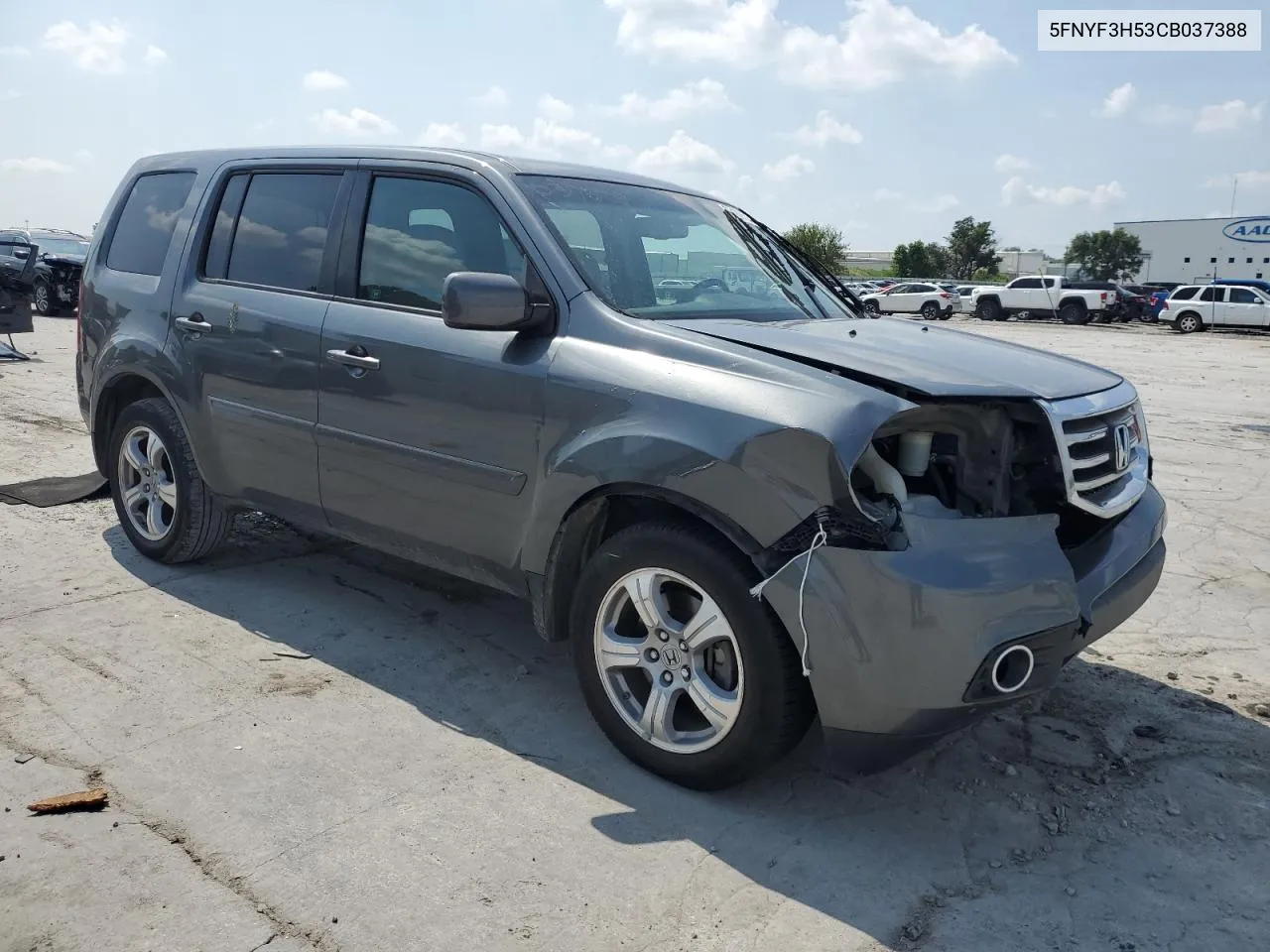 2012 Honda Pilot Exl VIN: 5FNYF3H53CB037388 Lot: 57169503