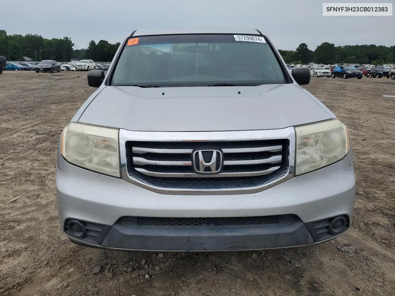 2012 Honda Pilot Lx VIN: 5FNYF3H23CB012383 Lot: 57299874