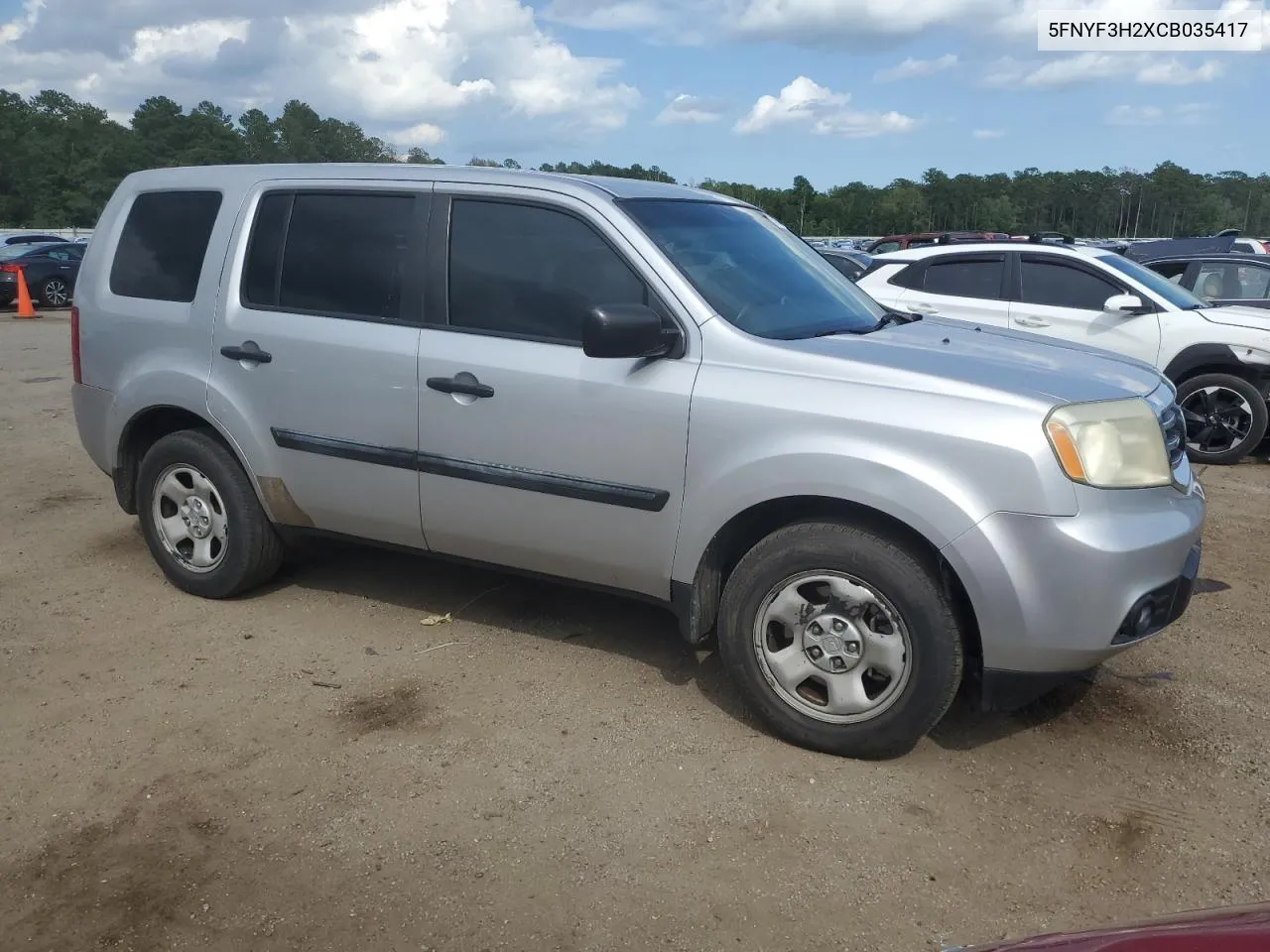 5FNYF3H2XCB035417 2012 Honda Pilot Lx