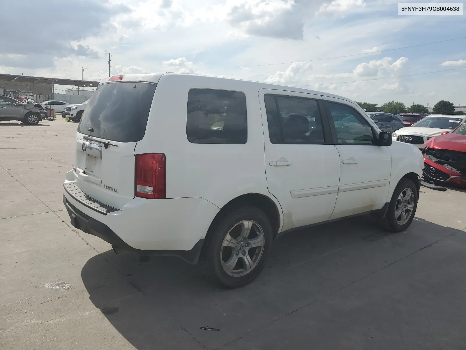 2012 Honda Pilot Exln VIN: 5FNYF3H79CB004638 Lot: 60210824