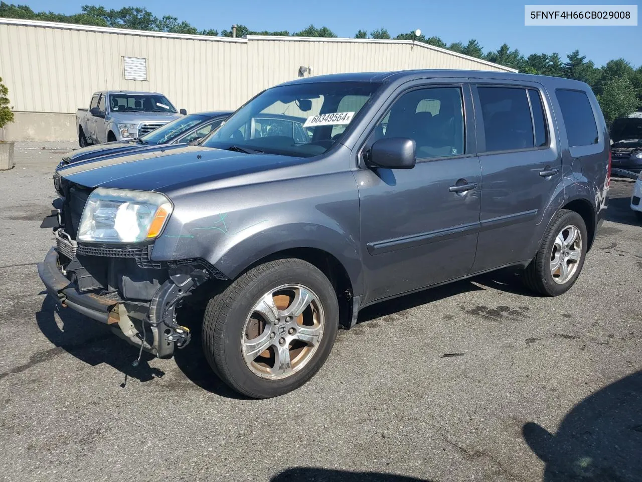 2012 Honda Pilot Exl VIN: 5FNYF4H66CB029008 Lot: 60349564