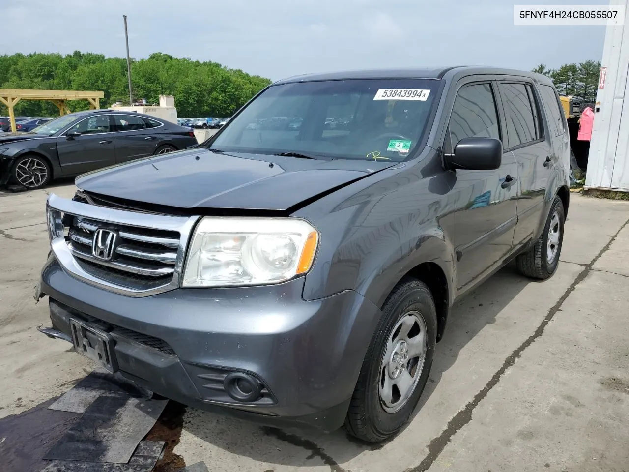 2012 Honda Pilot Lx VIN: 5FNYF4H24CB055507 Lot: 60484184