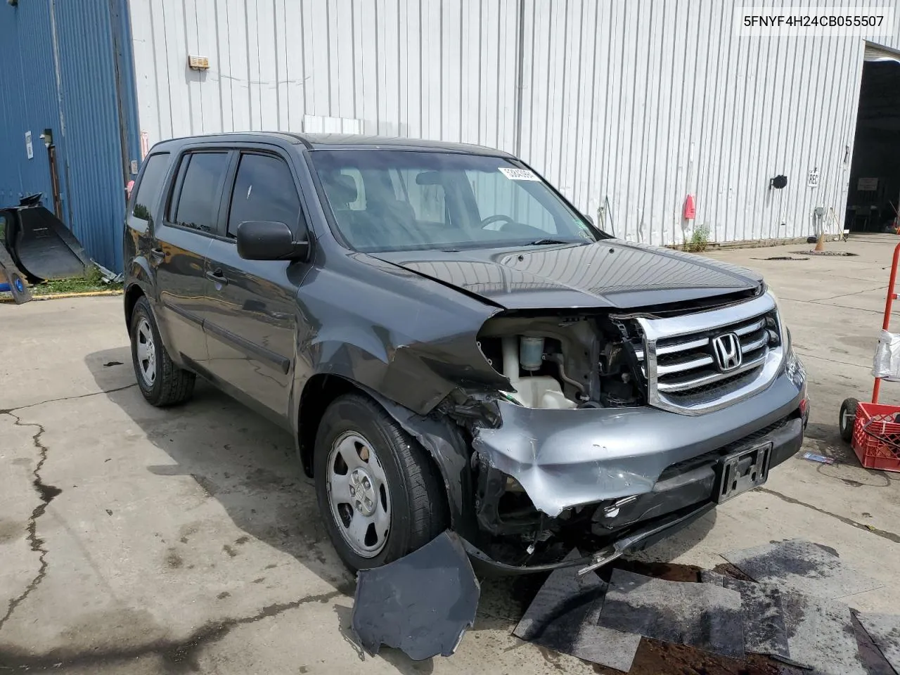 2012 Honda Pilot Lx VIN: 5FNYF4H24CB055507 Lot: 60484184