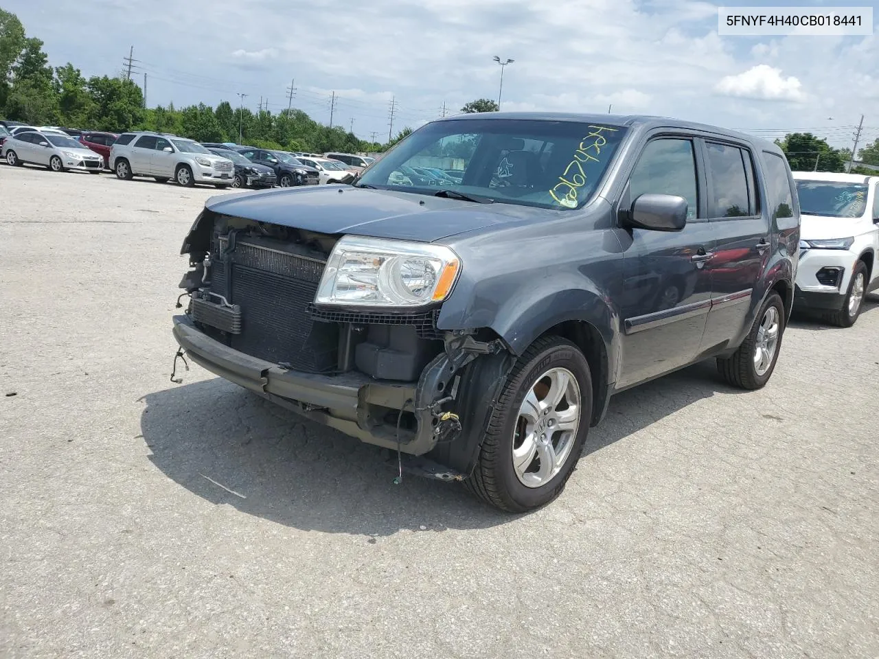 2012 Honda Pilot Ex VIN: 5FNYF4H40CB018441 Lot: 62674524