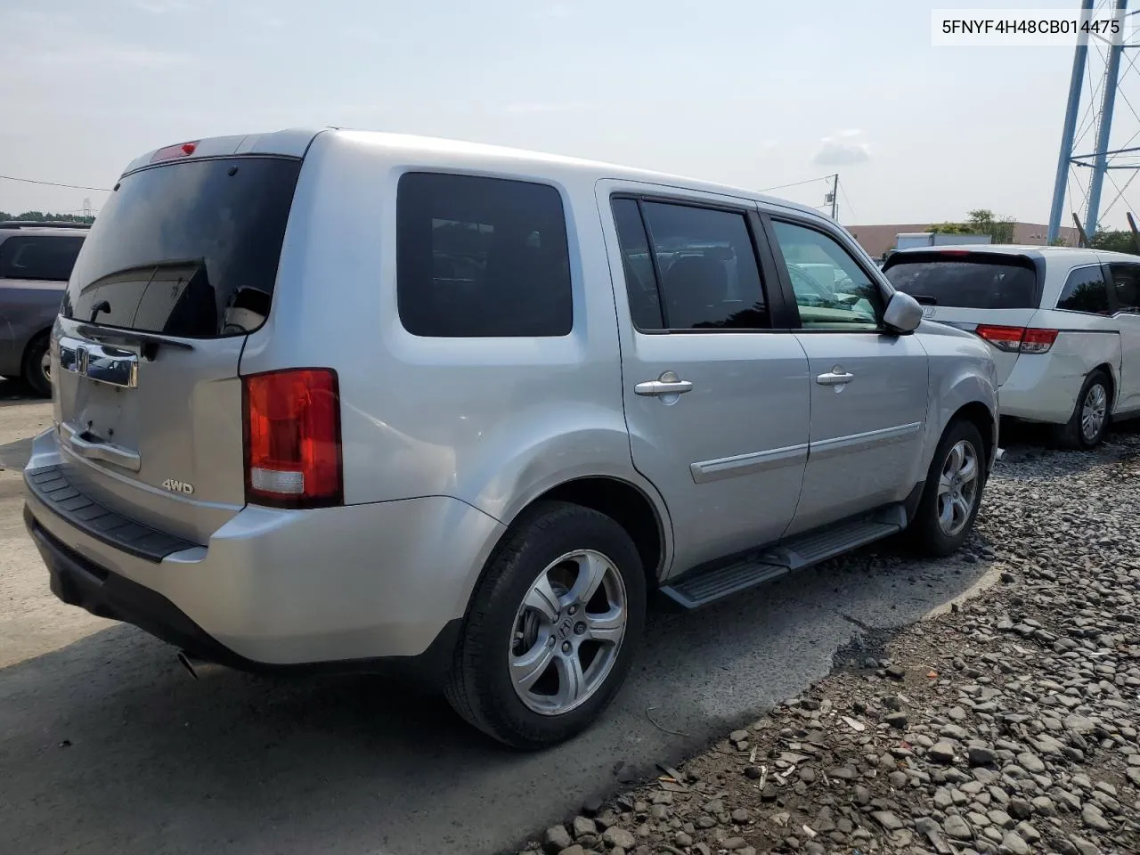 2012 Honda Pilot Ex VIN: 5FNYF4H48CB014475 Lot: 62915154