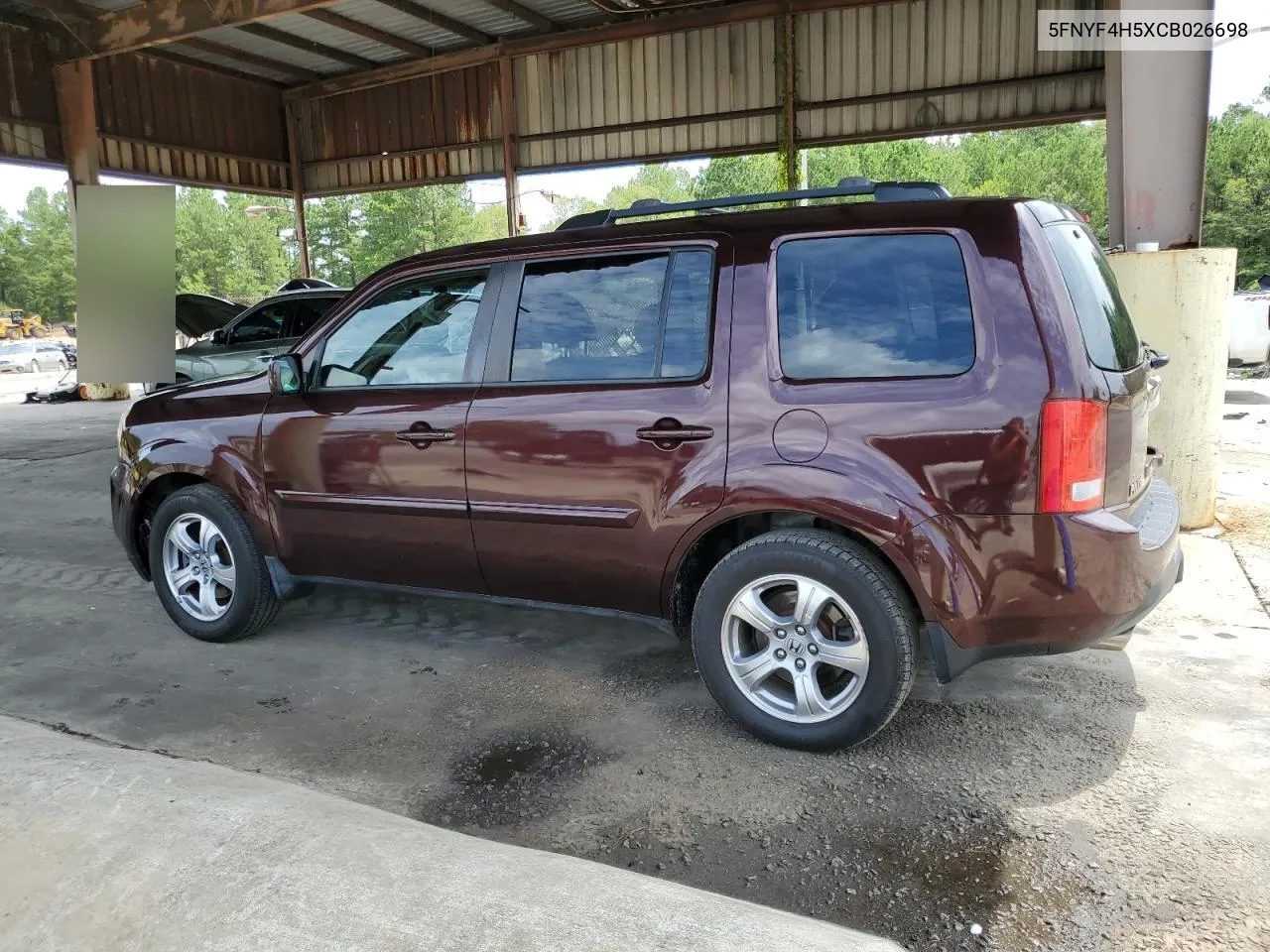 2012 Honda Pilot Exl VIN: 5FNYF4H5XCB026698 Lot: 63595294